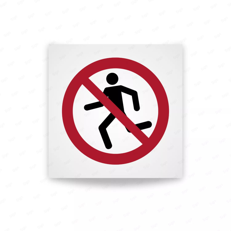 Rotulo prohibicion - Prohibido correr|Cod. P0048 ISO 7010