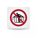 Rotulo prohibicion - Prohibido cruzar barreras|Cod. P0071 ISO 7010