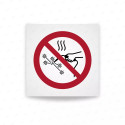 Rotulo prohibicion - Prohibido el trabajo en caliente |Cod. P0039 ISO 7010
