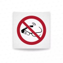 Rotulo prohibicion - Prohibido el uso de gafas de datos|Cod. P0044 ISO 7010