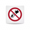 Rotulo prohibicion - Prohibido extinguir con agua|Cod. P00 ISO 7010