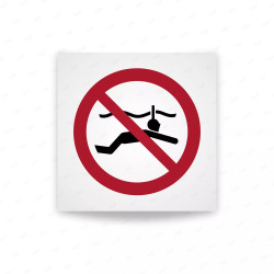 Rotulo prohibicion - Prohibido hacer snorkel|Cod. P0050 ISO 7010