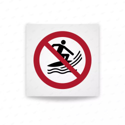 Rotulo prohibicion - Prohibido navegar|Cod. P0059 ISO 7010