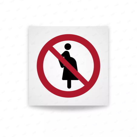 Rotulo prohibicion - Prohibido para mujeres embarazadas|Cod. P0042 ISO 7010