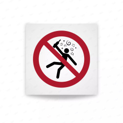 Rotulo prohibicion - Prohibido para personas en estado de ebriedad|Cod. P0043 ISO 7010