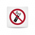 Rotulo prohibicion - Teléfonos móviles encendidos prohibidos|Cod. P0013 ISO 7010