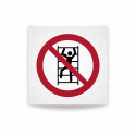 Rotulo prohibicion - Montaje prohibido|Cod. P009 ISO 7010