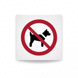 Rotulo prohibicion - No se permiten perros|Cod. P0021 ISO 7010