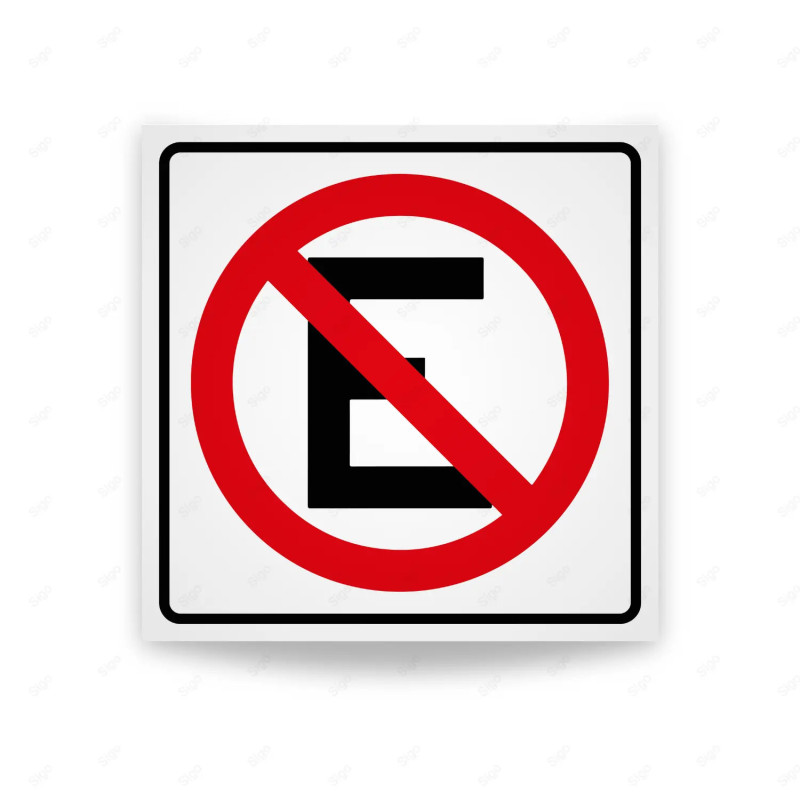 Rótulo Vial Reglamentario - Prohibido Estacionar | Cod. SR-44