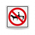 Rótulo Vial Reglamentario - Prohibido Carretas | Cod. SR-62