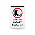 Rótulo Vial Reglamentario - Área de Carga y Descarga | Cod. SR-72