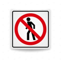 Rótulo Vial Reglamentario - Prohibido El Paso de Peatones | Cod. SR-65