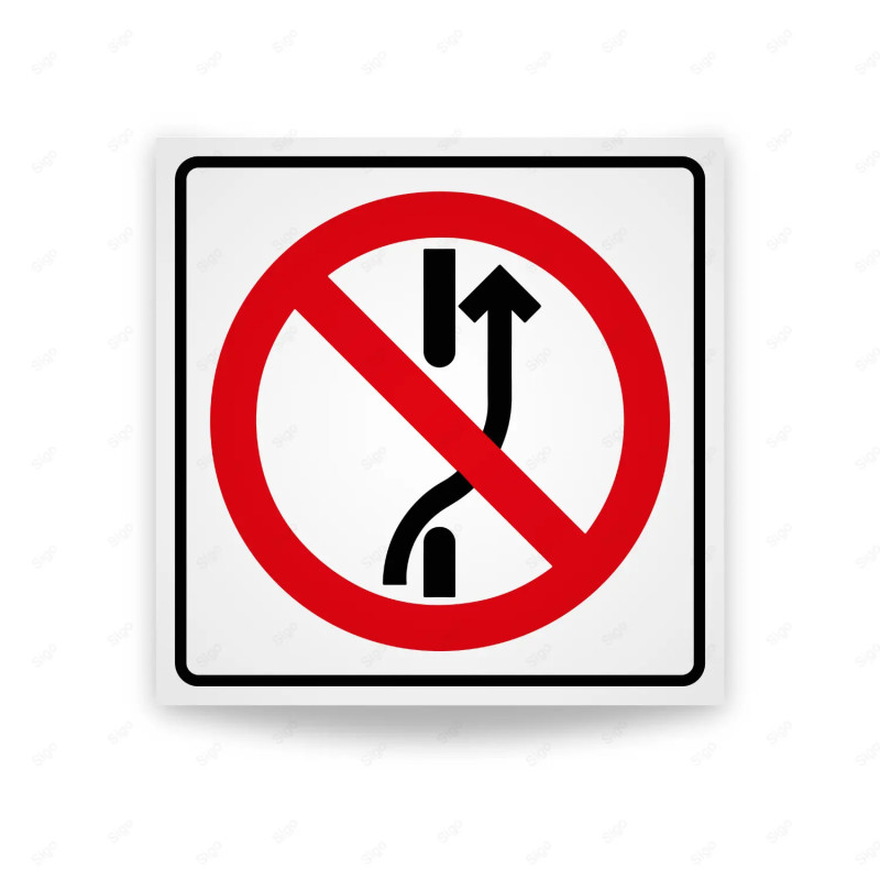 Rótulo Vial Reglamentario - Maniobra Prohibida | Cod. SR-69