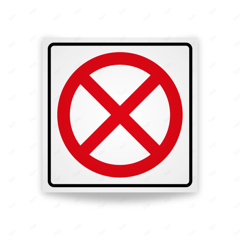 Rótulo Vial Reglamentario - No hay Paso | Cod. SR-40