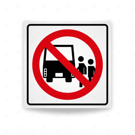Rótulo Vial Reglamentario - No parada de Buses | Cod. SR-39
