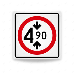 Rótulo Vial Reglamentario - Altura Máxima 4.90 metros | Cod. SR-35