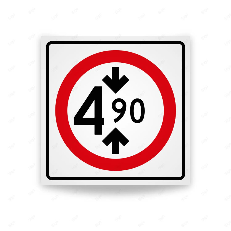 Rótulo Vial Reglamentario - Altura Máxima 4.90 metros | Cod. SR-35