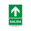 Rótulo de Ruta de Evacuación - Salida Flecha para Arriba|Cod. EV-3 Señales de Emergencia