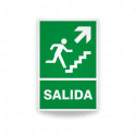Rótulo de Ruta de Evacuación - Salida flecha arriba lado derecho|Cod. EV-016 Señales de Emergencia