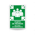 Rótulo de Ruta de Evacuación - Punto de Reunión en Caso de Emergencia|Cod. EV-23 Señales de Emergencia