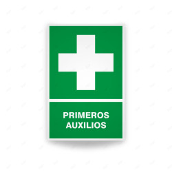 Rótulo de Ruta de Evacuación - Primeros Auxilios|Cod. EV-31. Señales de Emergencia