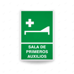 Rótulo de Ruta de Evacuación - Sala de Primeros Auxilios |Cod. EV-32 Señales de Emergencia