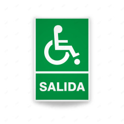 Rótulo de Ruta de Evacuación - Salida Personas Discapacitadas | EV-019, Señales de Emergencia