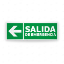 ‣ Rótulo de Ruta de Evacuación - Salida de Emergencia flecha... | SIGO