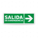 Rótulo de Ruta de Evacuación - Salida de Emergencia flecha Derecha|Cod. EV-209 Señales de Emergencia