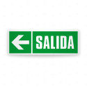 Rótulo de Ruta de Evacuación - Salida flecha Izquierda |Cod. EV-53 Señales de Emergencia