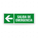 Rótulos de Ruta de Evacuación - Salida de Emergencia Flecha Izquierda | EV-238, Señales de Emergencia