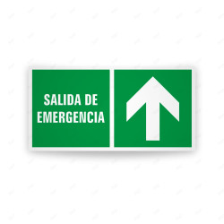 Rótulo de Ruta de Evacuación - Salida de Emergencia Flecha Arriba |Cod. EV-253  Señales de Emergencia