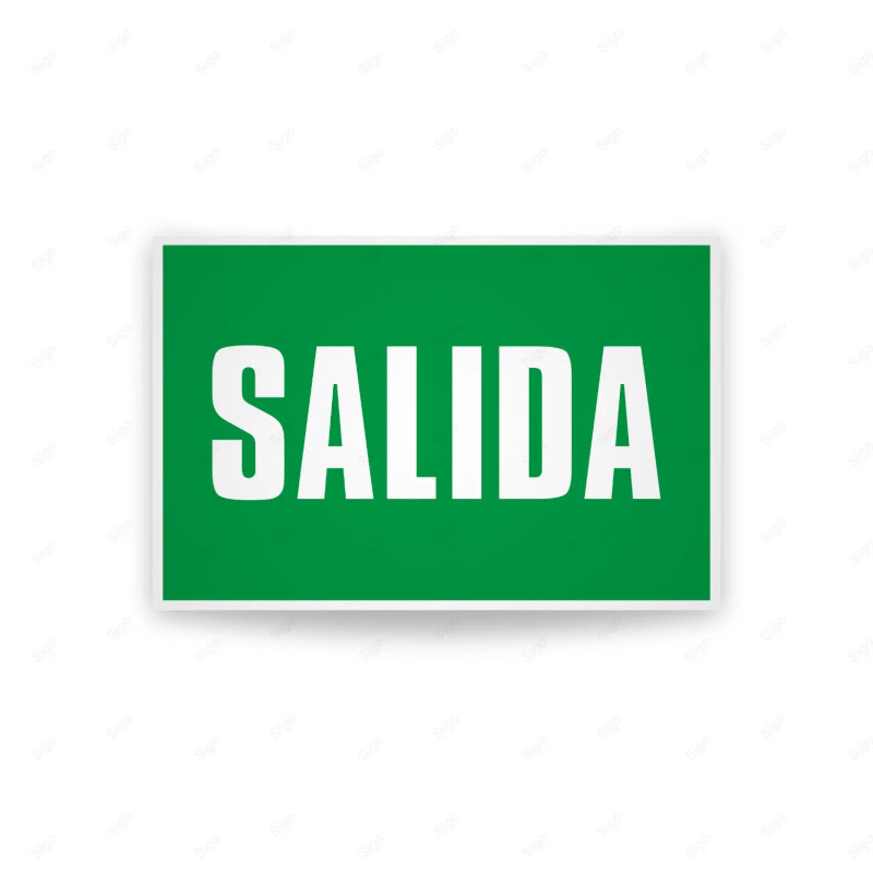 Rótulo de Ruta de Evacuación - Salida | EV-202, Señales de Emergencia
