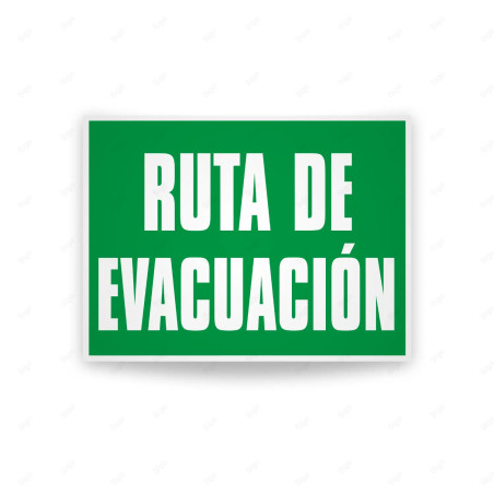 Rótulo de Ruta de Evacuación - Ruta de Evacuación |Cod. EV-203 Señales de Emergencia
