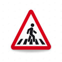Rótulo Vial Reglamentario - Advertencia de Cruce Peatona | Cod. SR-88