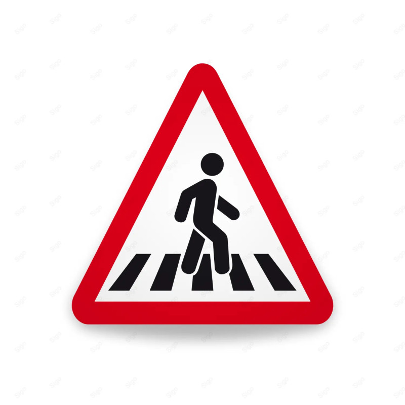 Rótulo Vial Reglamentario - Advertencia de Cruce Peatona | Cod. SR-88