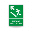 ‣ Rótulo de Ruta de Evacuación - Ruta de Evacuación flecha pa...| SIGO