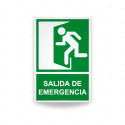 Rótulo de Ruta de Evacuación - Salida de Emergencia lado izquierdo |Cod. EV-033