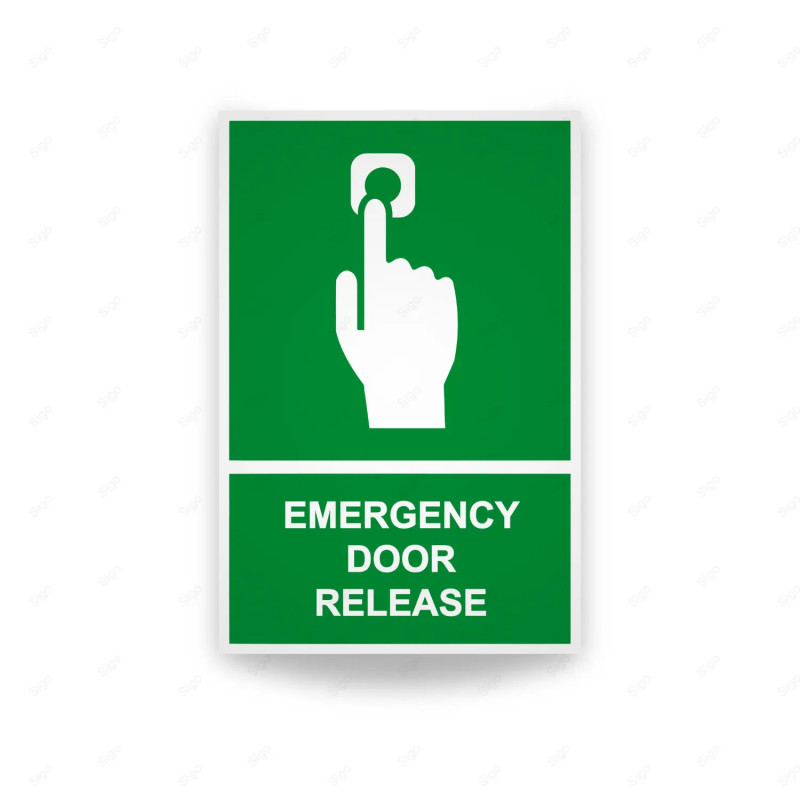 Rótulo de Ruta de Evacuación - Emergency Door Release |Cod. EV-053