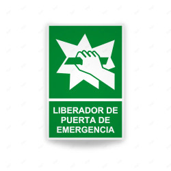‣ Rótulo de Ruta de Evacuación - Liberador de Puerta de emerg...| SIGO