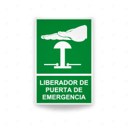 ‣ Rótulo de Ruta de Evacuación - Liberador de Puerta de emerg...| SIGO