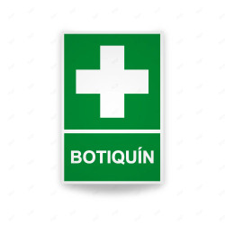 Rótulo de Ruta de Evacuación - Botiquín | Cod. EV-059