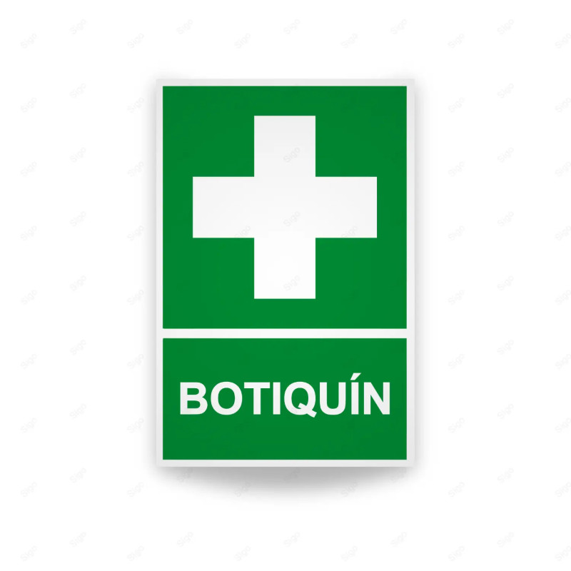 Rótulo de Ruta de Evacuación - Botiquín | Cod. EV-059