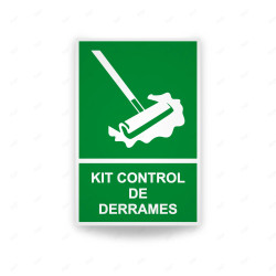 Rótulo de Ruta de Evacuación -  Kit Control de Derrames | Cod. EV-063