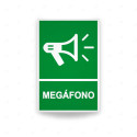 Rótulo de Ruta de Evacuación - Megáfono | Cod. EV-066