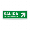 ‣ Rótulo de Ruta de Evacuación - Salida de Emergencia flecha... | SIGO