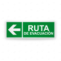 Rótulo de Ruta de Evacuación - Ruta de Evacuación flecha Izquierda |Cod. EV-217