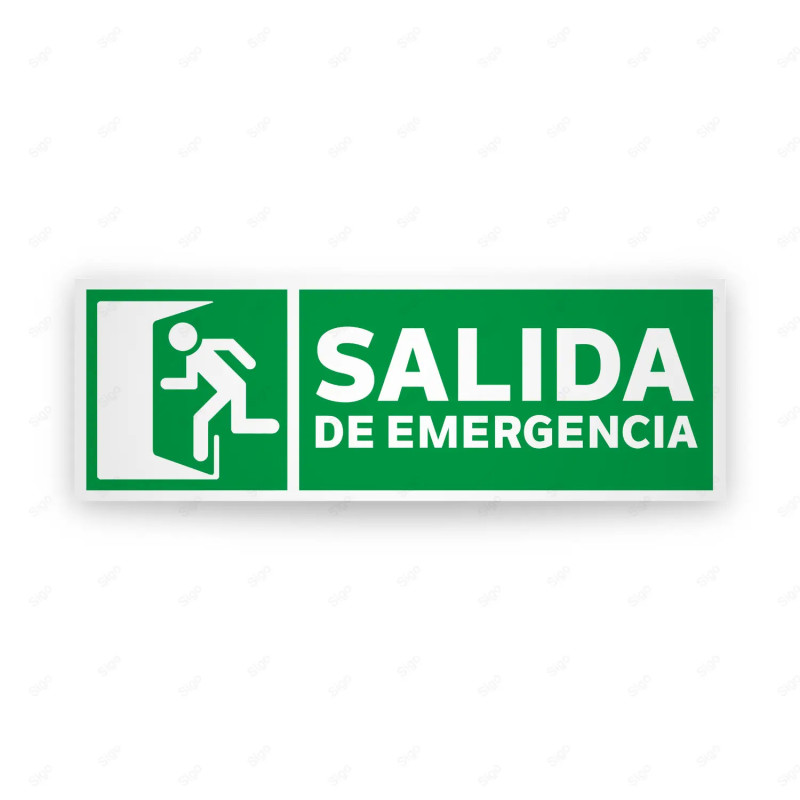 Rótulo de Ruta de Evacuación - Ruta de Evacuación lado izquierdo |Cod. EV-205 Señales de Emergencia