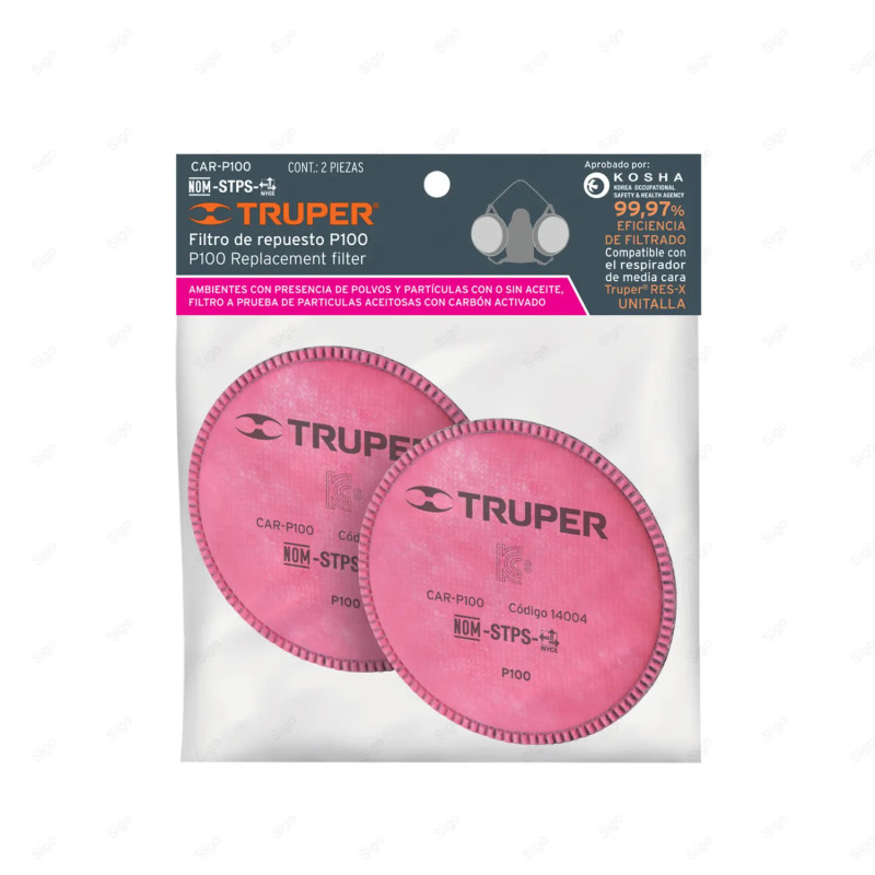 Cartucho de Repuesto, Filtro R95, Bolsa con 2 Piezas