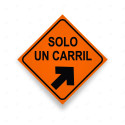 Rótulo Vial Obras y Mantenimiento - Un Solo Carril Derecha | Cod. SDO - 16